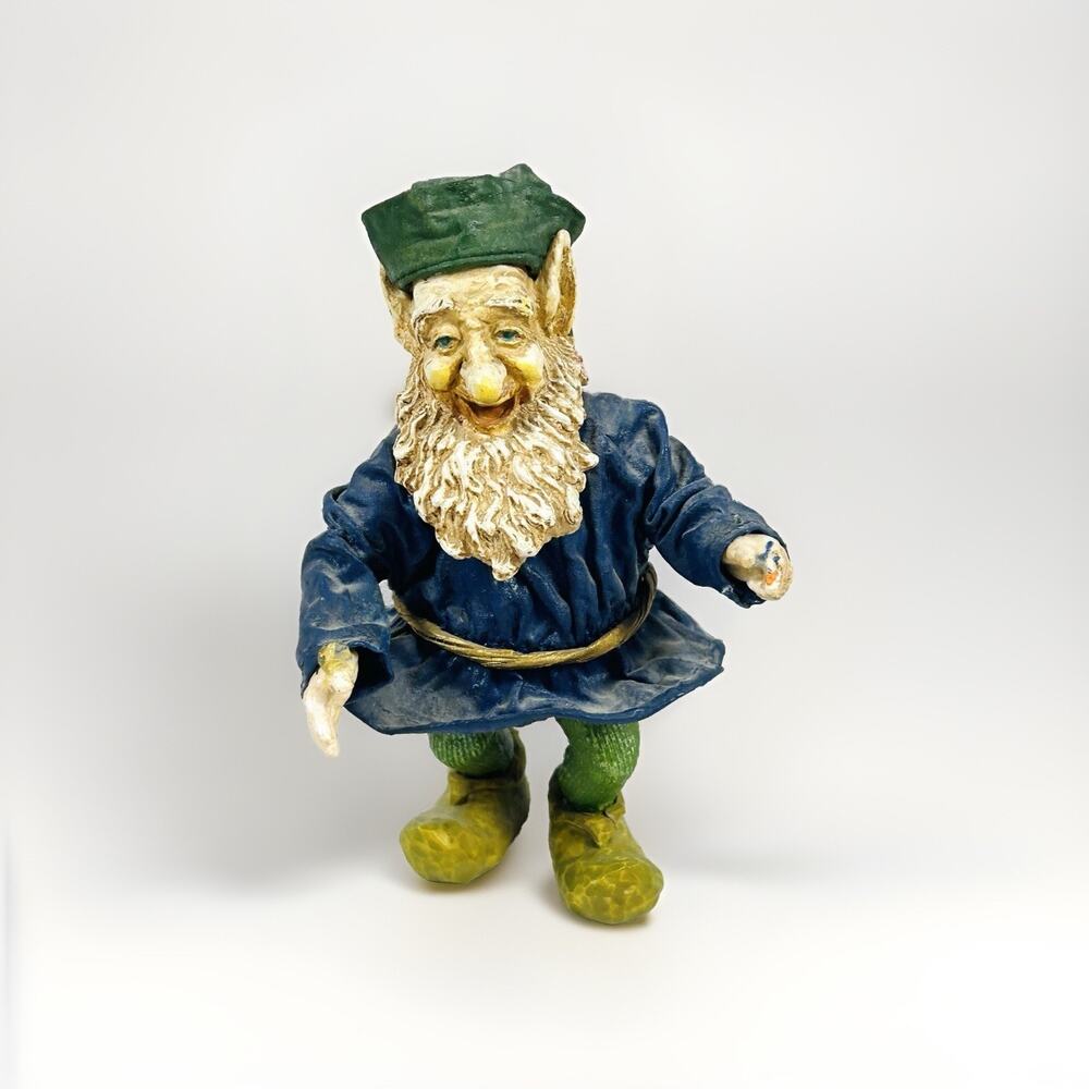 Vintage 1988 Clothtique by Possible Dreams Elf Santa’s Helper 6.25” Blue Green